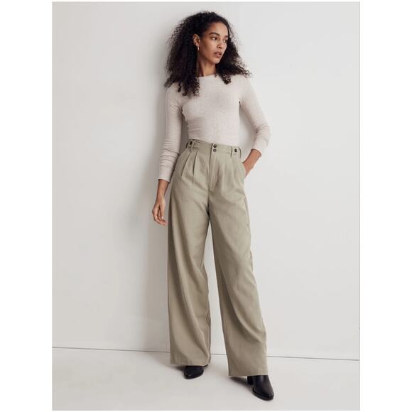 Madewell Pants - Madewell Women's Forgotten Landscape The Harlow Wide-Leg Pants Full-Length Sz 6